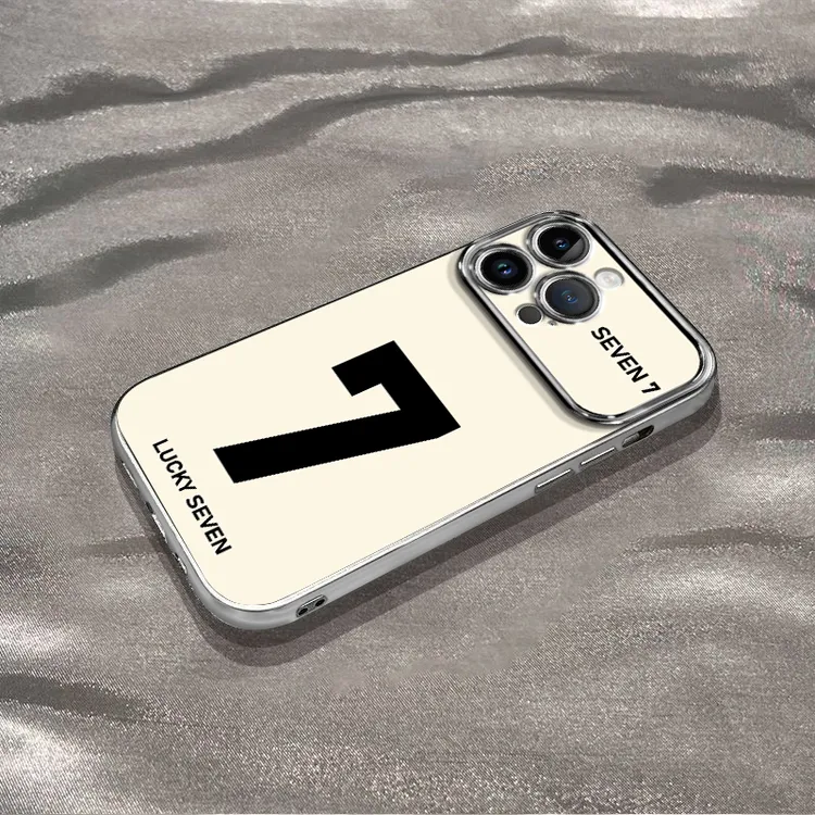 数字七适用苹果17pro新款iPhone17防摔手机壳16电镀硅胶15手机膜X