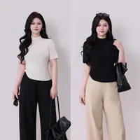 XX【满分搭配】蛋妹大码女装胖mm秋季立领舒适显瘦上衣DM32470