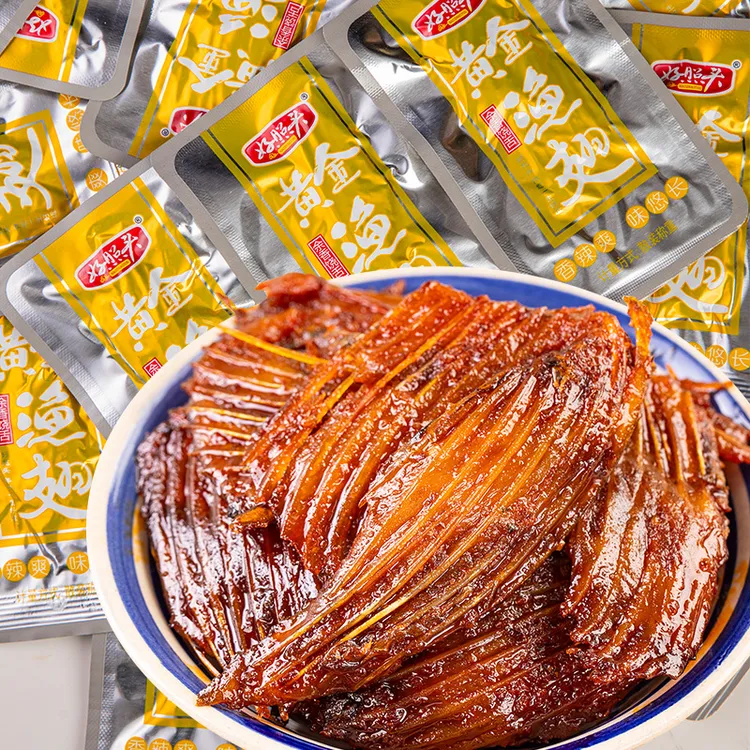 好照头黄金渔翅香辣鱼排片好兆头鱼刺即食湖南特产解馋零食品小吃