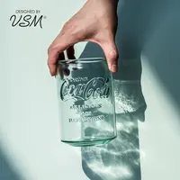 VSM玻璃杯网红透明大容量创意咖啡杯果汁牛奶杯浮雕复古可乐水杯
