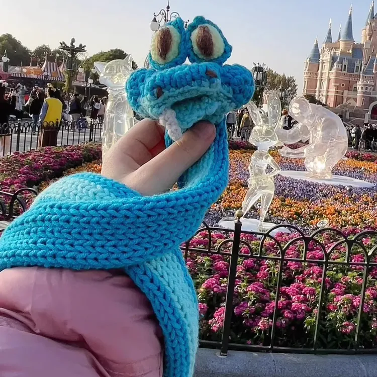 疯狂动物城！盖瑞蛇腊肠围巾手工钩织围巾圣诞节送朋友diy材料包