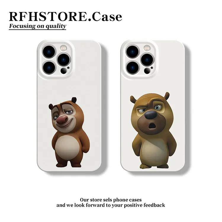 ZMGX熊大熊二表情包适用iPhone16菲林手机壳华为P70vivoppo小米套