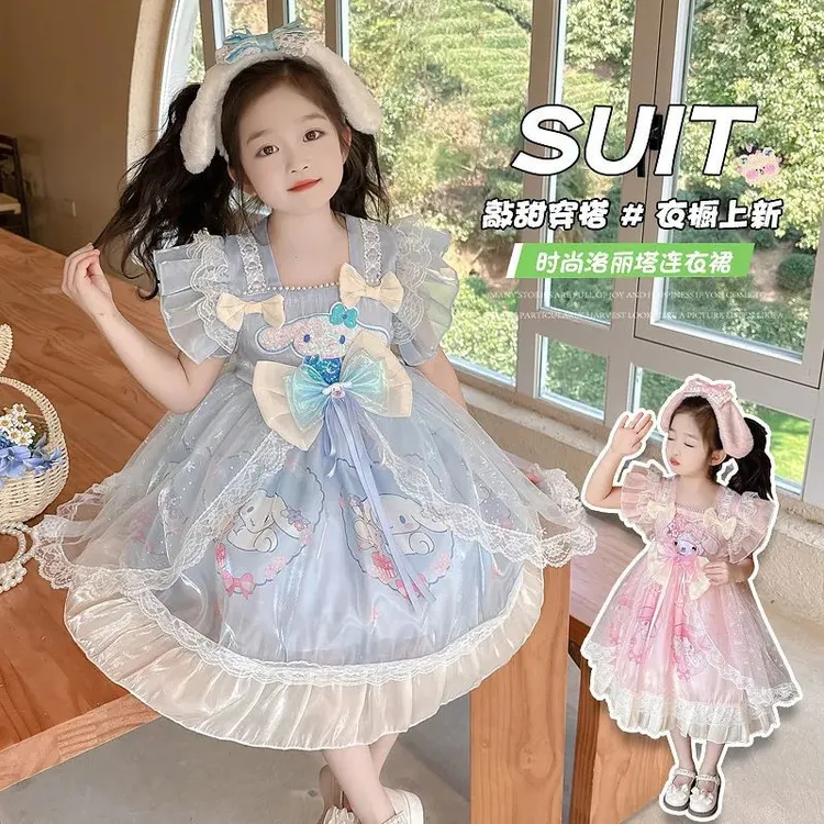 女童夏季连衣裙2026新款洋气儿童洛丽塔公主裙女孩夏装美乐蒂裙子