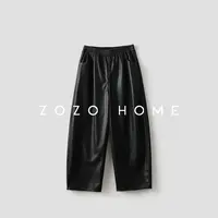 【ZOZO HOME】红人上新基调休闲廓形九分皮裤q170182p