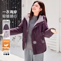 【双面双色保暖显瘦羽绒服】MsShe冬装重磅90白鸭绒羽绒服M2510093
