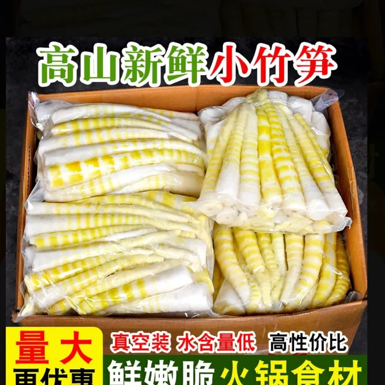 云南高山新鲜去壳香甜脆爽纯天然小竹笋脆嫩笋尖可用于火锅食材