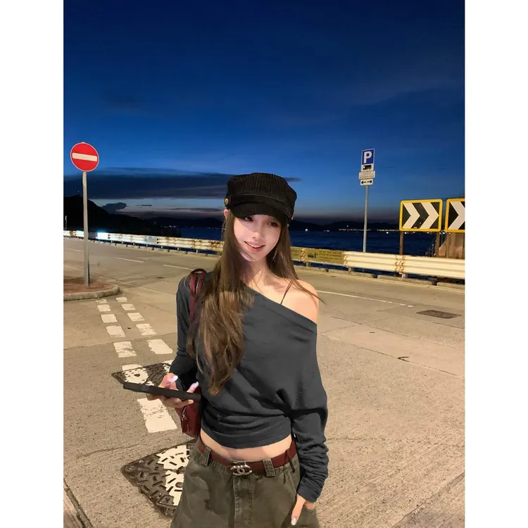 自留！舒适不费多种穿法船领收腰上衣C 9405#