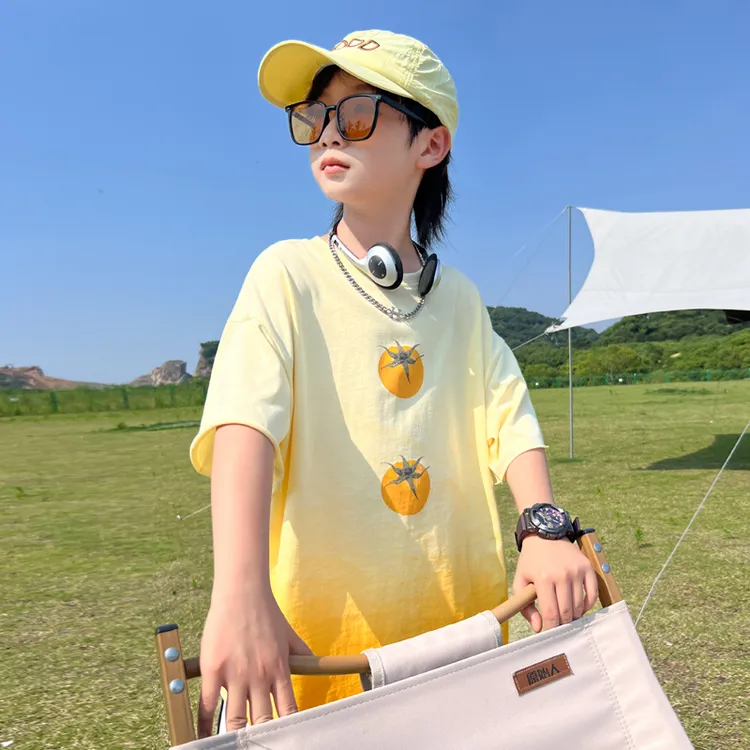童装男童短袖t恤夏装2025新款中大童夏季上衣男孩休闲夏款儿童潮t