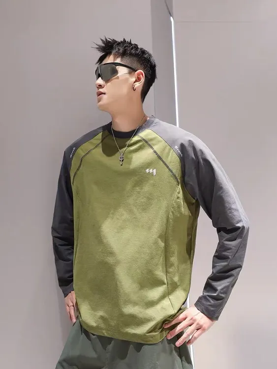 AD7秋季潮牌山系户外速干运动长袖男夏季跑步健身抗菌T恤上衣