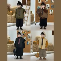 kb9064 65 |【木屋环游】秋冬儿童韩版 Miu系马甲 同色系搭配好好看