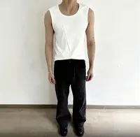 B25#"版型无敌"纯送的！面料超舒服！坑条螺纹背心运动吸汗