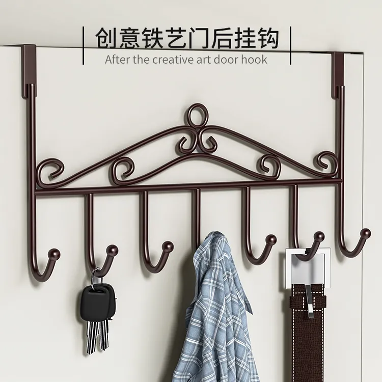 门后挂衣钩免打孔门后挂钩家用卫生间门后挂钩卧室门后挂衣服架子