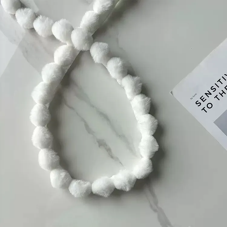 真立体毛毛球拼接织带花边服装、家居布艺装饰辅料配件