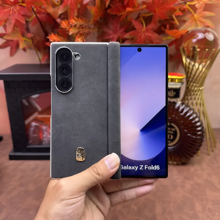 适用三星zfold567手机壳w25心系天下电镀高档中轴磁吸W24W23商务