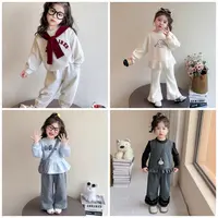 B01-B75儿童休闲风女套装春秋公主风小童秋季洋气女孩气质套装