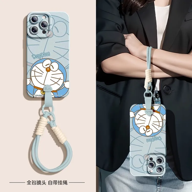 油画哆啦A梦适用iPhone 17promax手机壳可爱卡通苹果16pro硅胶15p