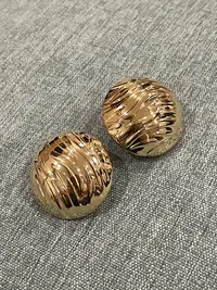 合金耳饰 大气元（耳环）波浪纹理耳环