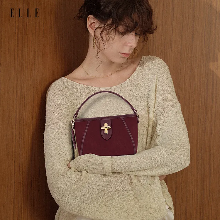 ELLE25年新款【琥珀流光】爆款通勤百搭手提包菜篮子托特包挎斜包A