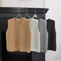 【朵儿studio】秋款圆领叠穿针织开衫套头马甲 A297
