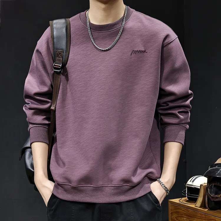 U&PURA竹节棉刺绣潮牌卫衣男春秋百搭男款衣服秋季2025新款男士