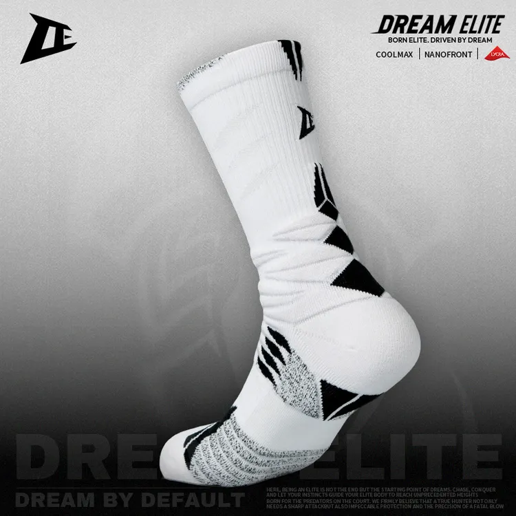 Dream Elite毒蝎款进口正品nanofront防滑纱专业篮球袜运动袜