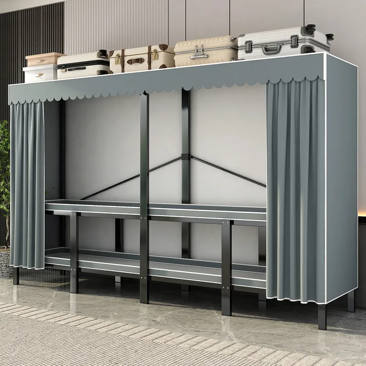 一体式免安装折叠布衣柜家用卧室结实耐用出租房大号简易衣橱结实