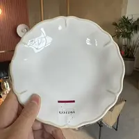 XCZ花瓣陶瓷浅盘 口径16cm 高2.5cm