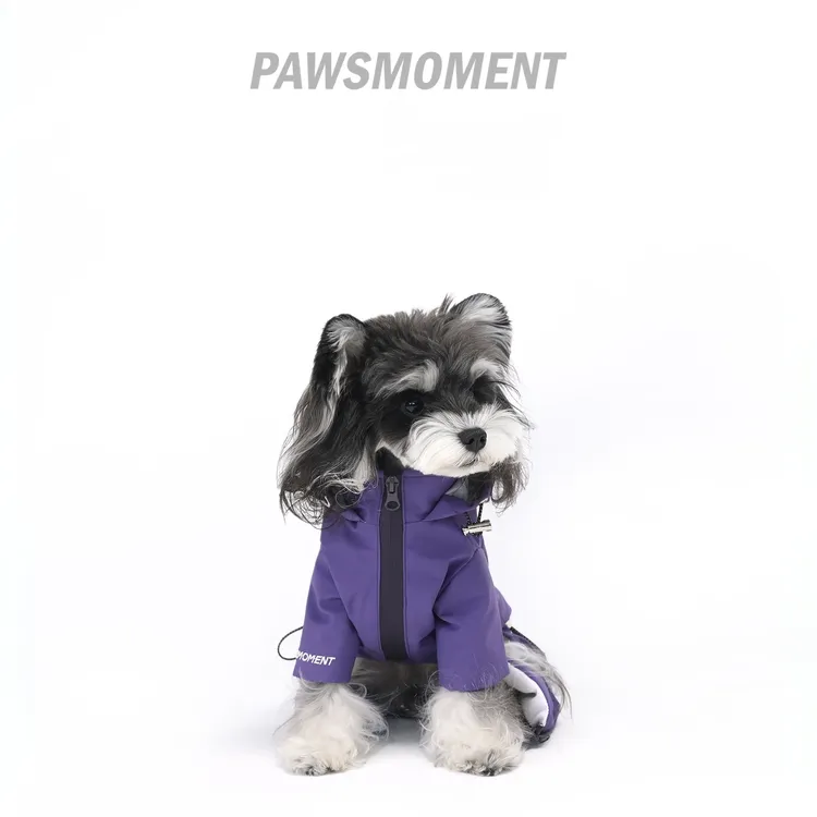 PAWS/防水防脏冲锋衣雨衣夏季狗狗运动外套雪纳瑞猎狐梗宠物衣服