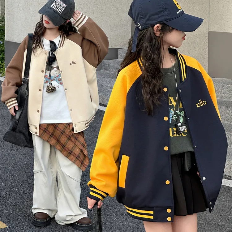 女童外套春秋款2025年款衣服儿童秋装休闲时尚网红潮款棒球服上衣