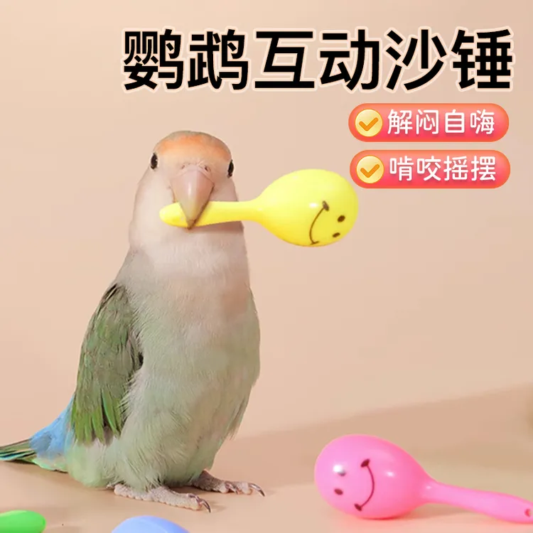 【宠大条】鹦鹉玩具沙锤牡丹玄凤尚凯克鹦鹉脚下啃咬益智互动玩具