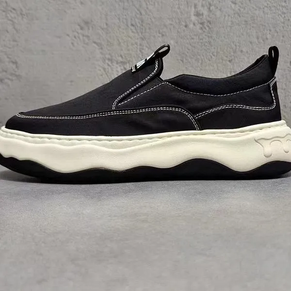 乐福鞋舒适豆豆鞋春季休闲鞋透气帆布轻便百搭日系厚底潮鞋