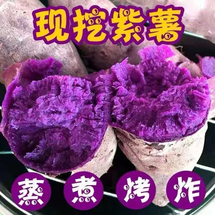 【香甜紫薯】沙地紫薯新鲜紫罗兰红薯蜜薯紫地瓜蔬菜9斤装