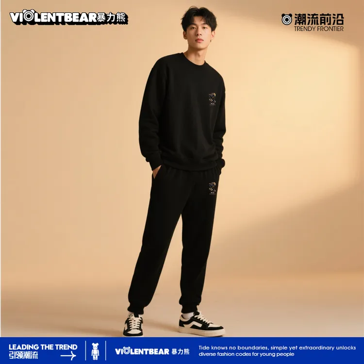 暴力熊男女款卫衣上衣加厚春秋情侣款蛇年新年长袖打底卫衣百搭款