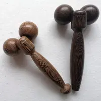 鸡翅木按摩棒瘦脸按摩器瘦脸滚轮按摩滚轮双球按摩提拉神器按摩