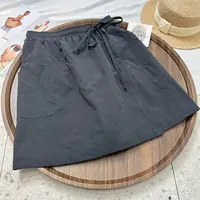 百搭休闲夏季时尚抽绳净色裙裤952142
