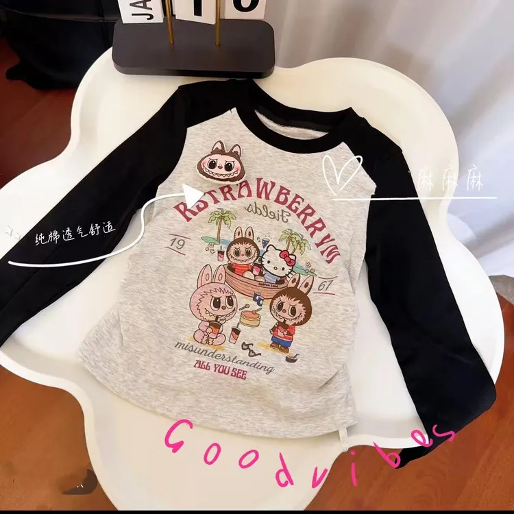 【秋上新】女童打底衫春秋新款儿童长袖t恤宝宝小女孩洋气秋季上衣