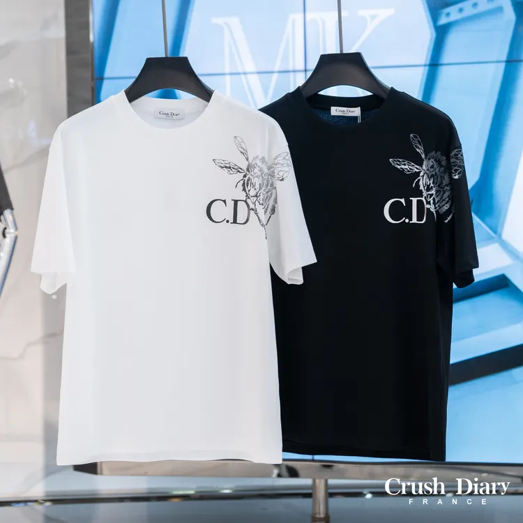 C...D 2025新款休闲百搭男士T恤时尚圆领潮流透气短袖男t恤