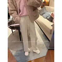 Glele私服「百里挑一纸片裤」云感轻盈宽松阔腿休闲奶芙芙纸片裤