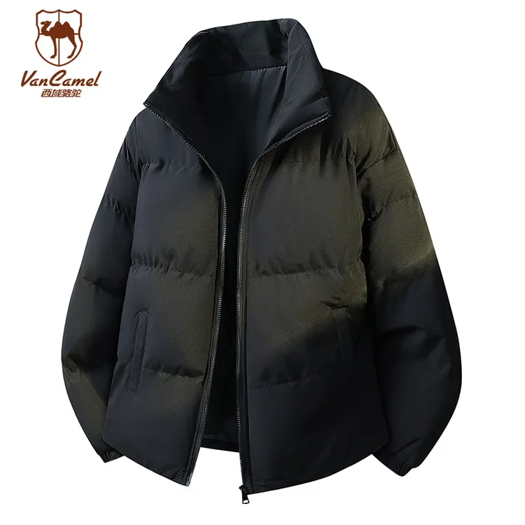 VANCAMEL/西域骆驼黑色棉服休闲百搭加厚保暖外套FKS988