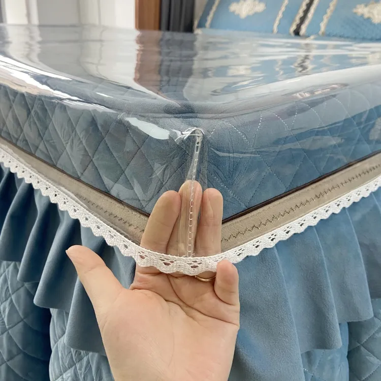 加厚包边透明正长方形桌布防水防油免洗防烫烤火罩罩套烤火罩套子