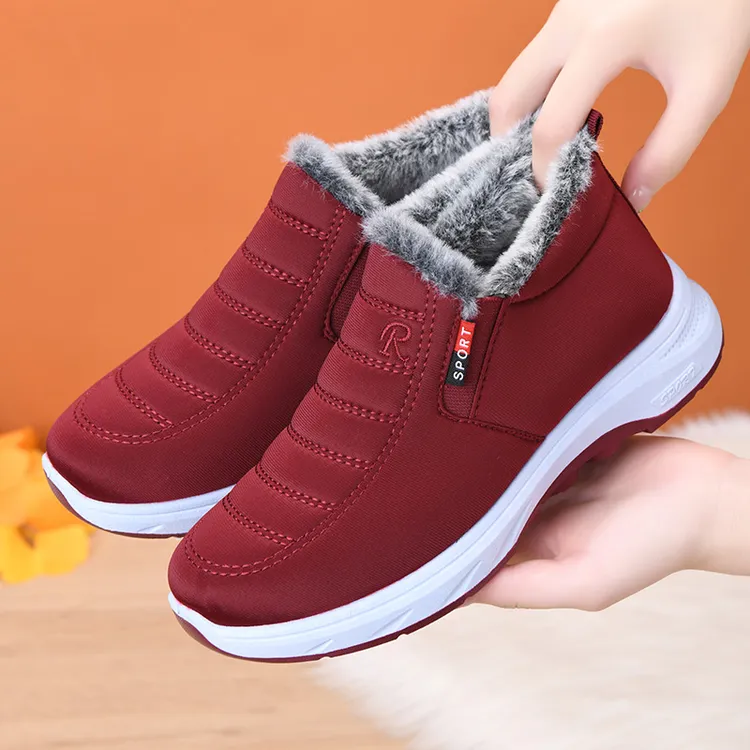 冬季新款老北京棉鞋男女加绒加厚防滑保暖舒适雪地靴爸妈棉鞋男款