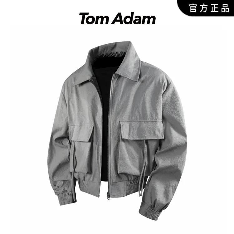TOMADAM双面穿户外解构设计翻领外套男秋季新款美式休闲夹克上衣