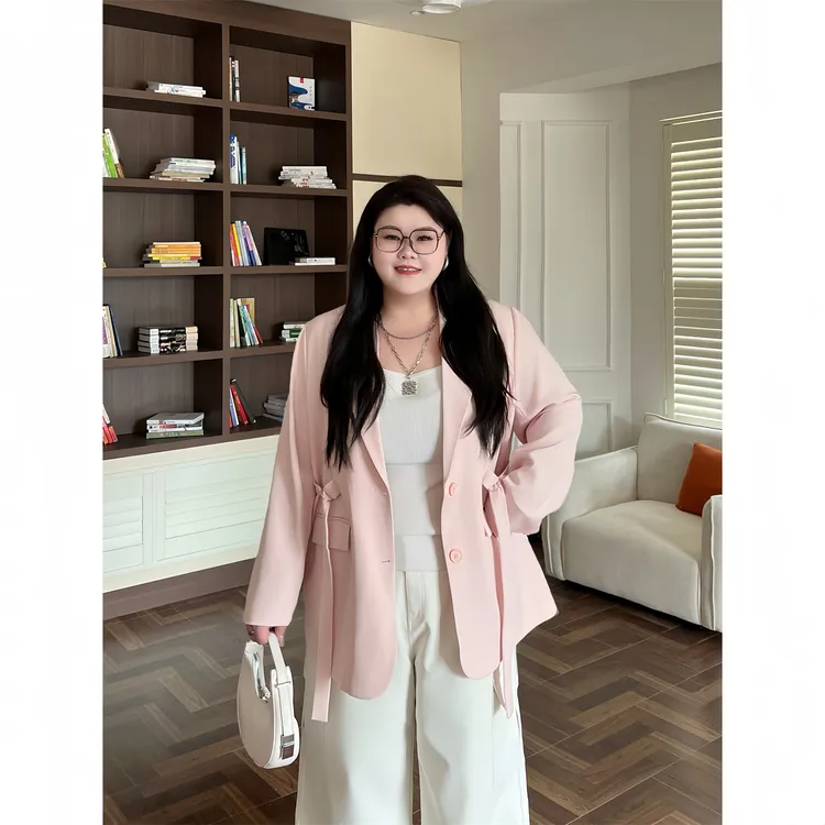 【断码捡漏】大码女装花契200斤设计师款御姐范休闲西装外套15394-X