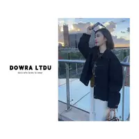 朵拉【怀旧风潮】2025年冬季新款翻领纯色百搭牛仔棉服外套女41-515