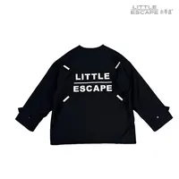 小乖逃双面穿黑色外套棉服秋冬后背字母高级感231016