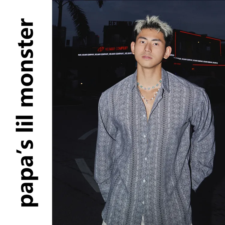 Papaslilmonster【老钱满印碎花】复古粗粝设计感 早秋长袖衬衫男