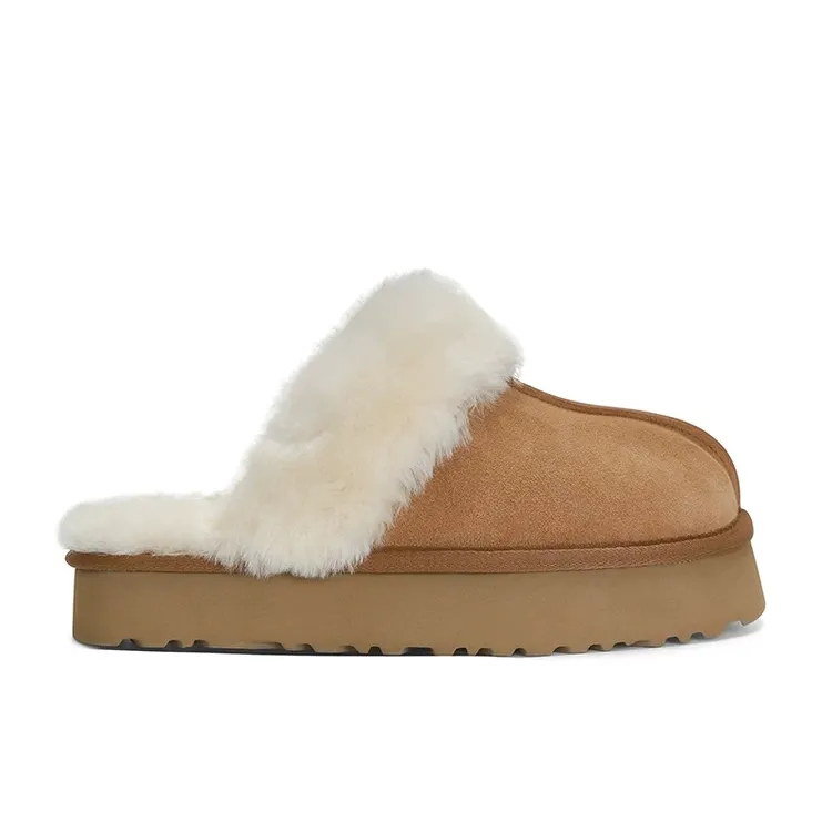 桑坡真皮真毛3公分千颂伊同款星拖雪地靴2550