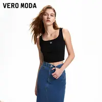 Vero Moda背心女2025秋季新款含棉字母休闲舒适潮流修身高级感