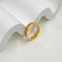 【小宝珠宝】26 T43913-18K金戒指-4*1mm
