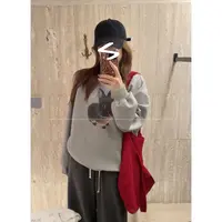 【mooi】'小黑兔'秋冬新款韩版ins风小众设计感卫衣